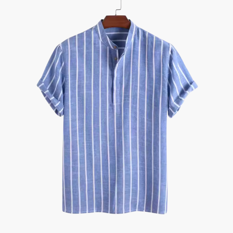Casual Linen Striped Shirt Sleeve