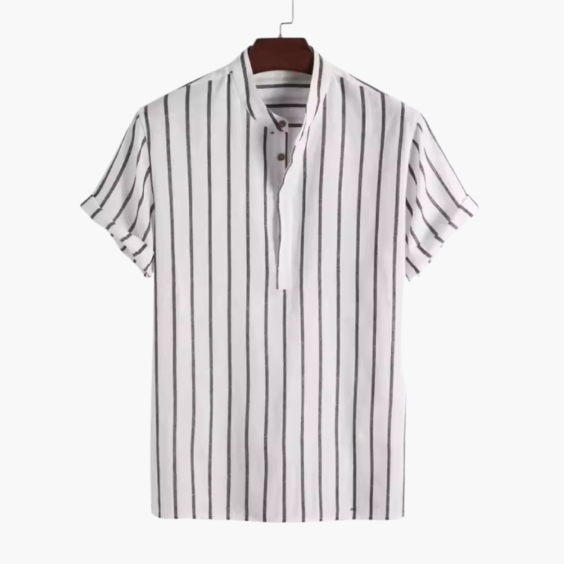 Casual Linen Striped Shirt Sleeve