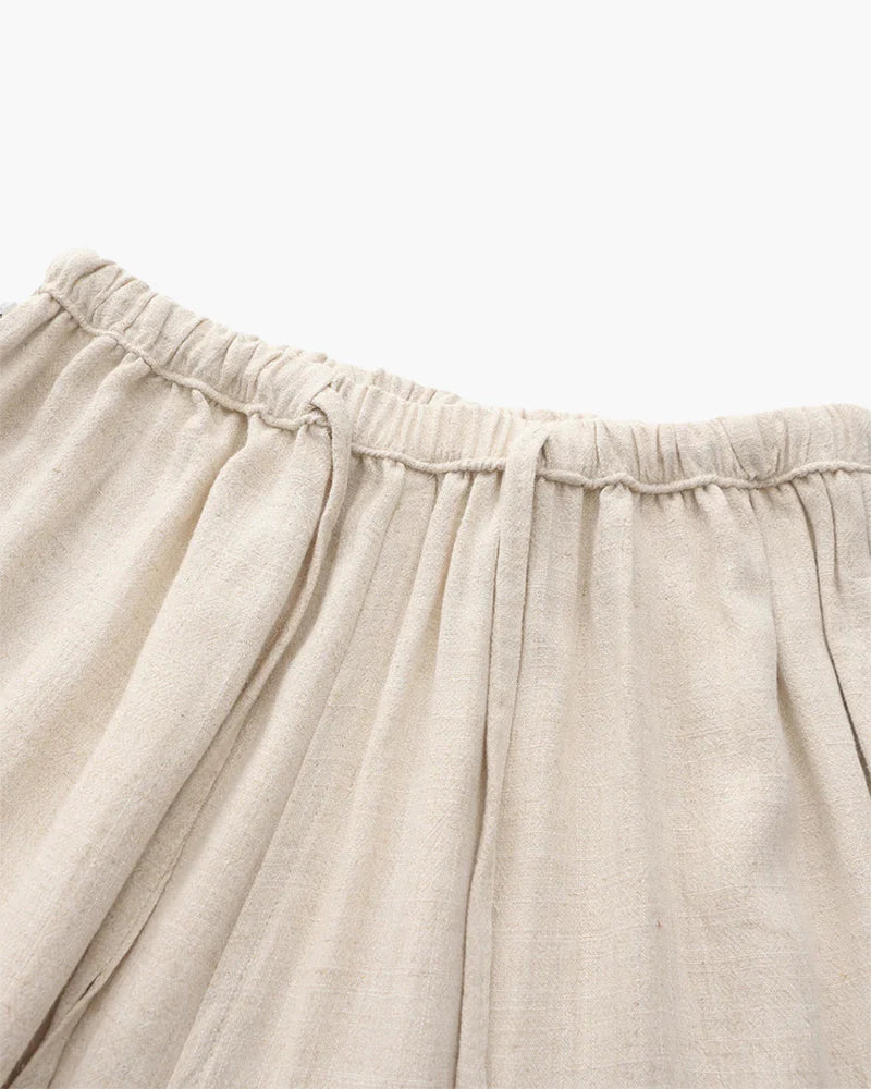 Slim Fit Linen Pantalon
